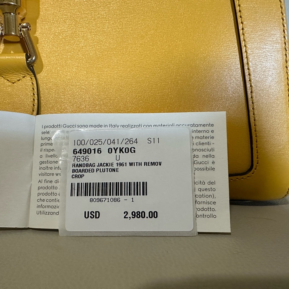 Gucci Yellow Satchel Bag with Structured Design - Picture 8 of 8